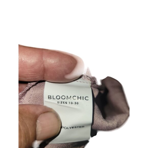 Bloomchic NEW Mauve Plus Size 26 Embroidered Floral Button Down Sleeveless Top‎ - Picture 9 of 10